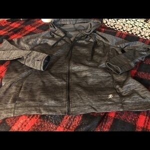 Energy Zone full zip up hoodie with pockets,thumbholes jacket coat 1xl